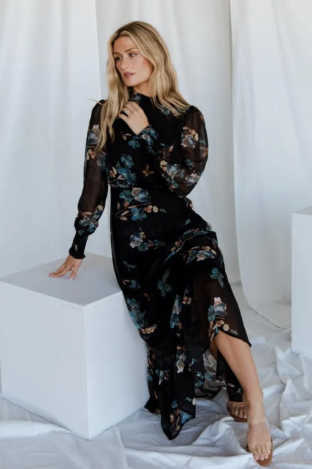 Baltic Born Maxi Dresses Luciana Maxi Dress Black Blue 8211 Women Baltic Born Maxi Dresses Luciana Maxi Dress Black Blue 8211 Women