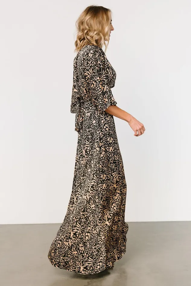 Baltic Born Maxi Dresses Morlana Maxi Dress Black Tan Print 8211 Women Baltic Born Maxi Dresses Morlana Maxi Dress Black Tan Print 8211 Women