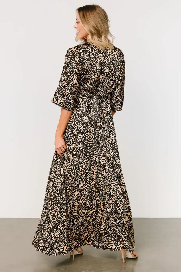 Baltic Born Maxi Dresses Morlana Maxi Dress Black Tan Print 8211 Women Baltic Born Maxi Dresses Morlana Maxi Dress Black Tan Print 8211 Women