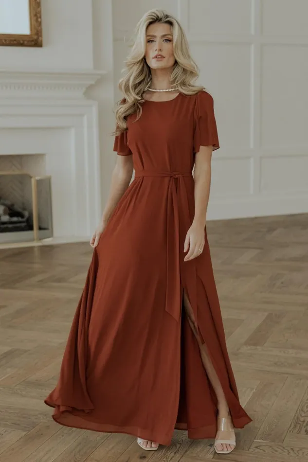 Baltic Born Maxi Dresses Naomi Short Sleeve Maxi Dress Cinnamon 8211 Women Baltic Born Maxi Dresses Naomi Short Sleeve Maxi Dress Cinnamon 8211 Women