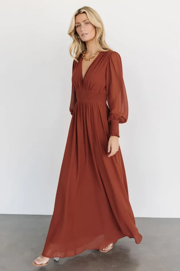 Baltic Born Maxi Dresses Olivia Maxi Dress Cinnamon 8211 Women Baltic Born Maxi Dresses Olivia Maxi Dress Cinnamon 8211 Women
