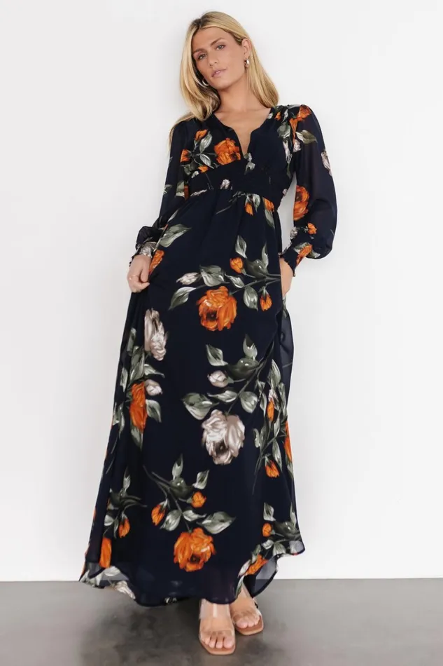 Baltic Born Maxi Dresses Olivia Maxi Dress Midnight Navy Floral 8211 Women Baltic Born Maxi Dresses Olivia Maxi Dress Midnight Navy Floral 8211 Women