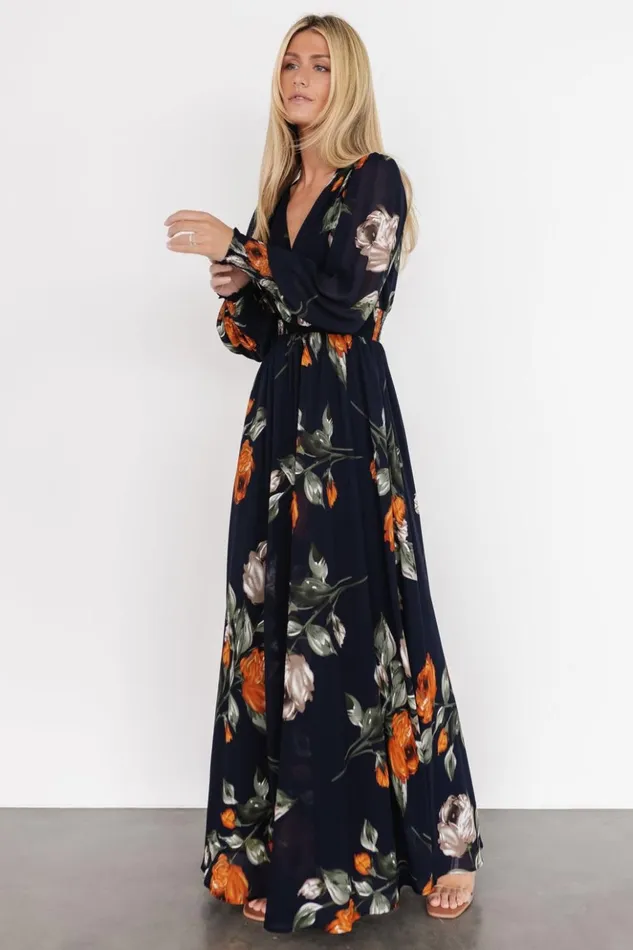 Baltic Born Maxi Dresses Olivia Maxi Dress Midnight Navy Floral 8211 Women Baltic Born Maxi Dresses Olivia Maxi Dress Midnight Navy Floral 8211 Women
