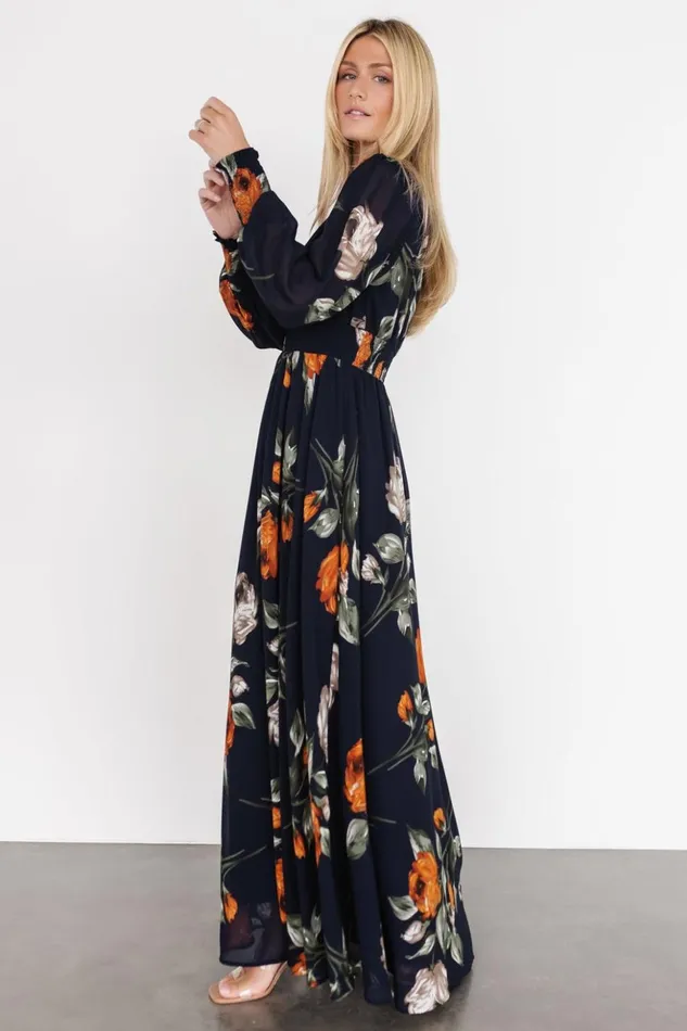 Baltic Born Maxi Dresses Olivia Maxi Dress Midnight Navy Floral 8211 Women Baltic Born Maxi Dresses Olivia Maxi Dress Midnight Navy Floral 8211 Women