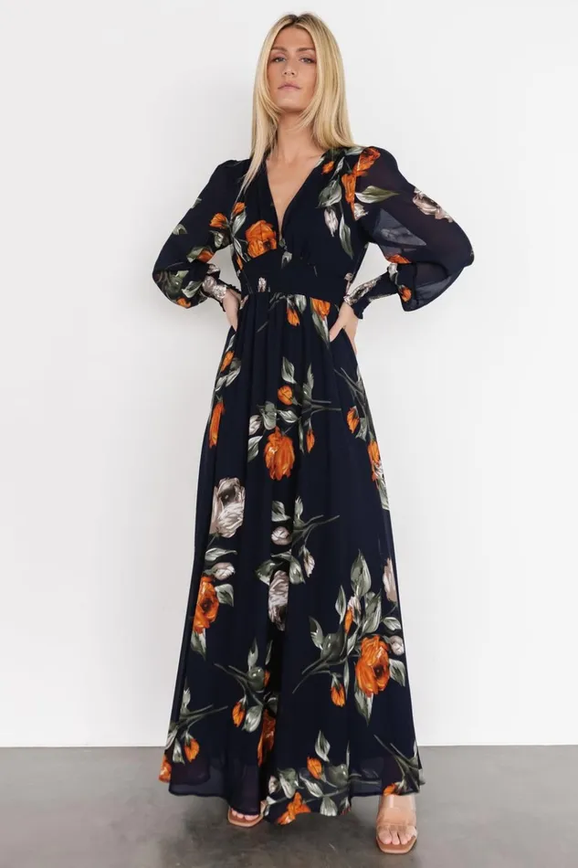 Baltic Born Maxi Dresses Olivia Maxi Dress Midnight Navy Floral 8211 Women Baltic Born Maxi Dresses Olivia Maxi Dress Midnight Navy Floral 8211 Women