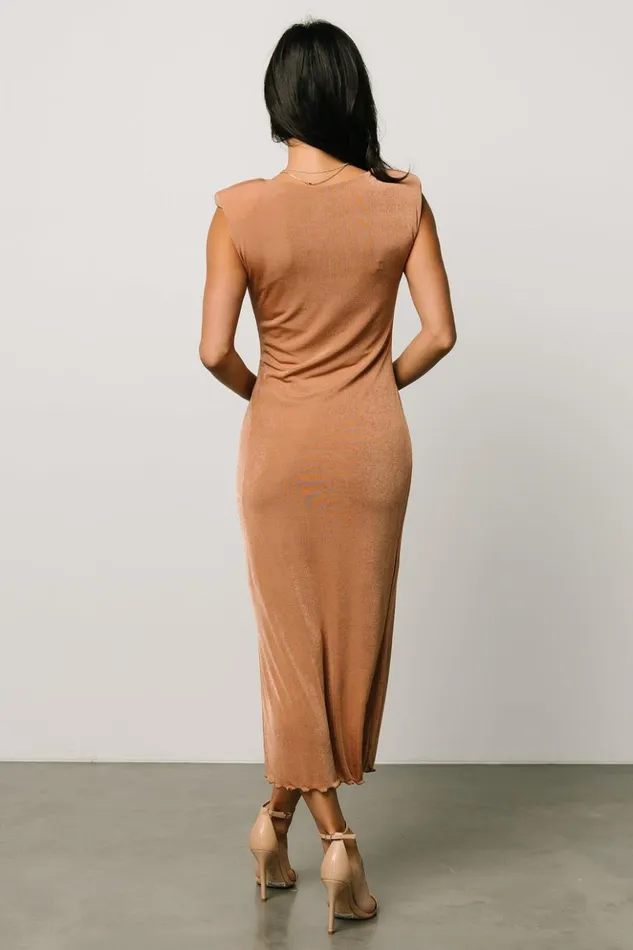 Baltic Born Midi Dresses Dita Midi Dress Camel 8211 Women Baltic Born Midi Dresses Dita Midi Dress Camel 8211 Women