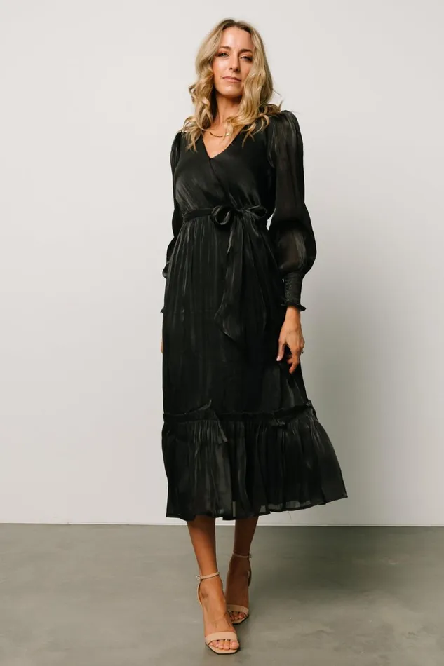 Baltic Born Midi Dresses Flynn Midi Dress Black 8211 Women Baltic Born Midi Dresses Flynn Midi Dress Black 8211 Women