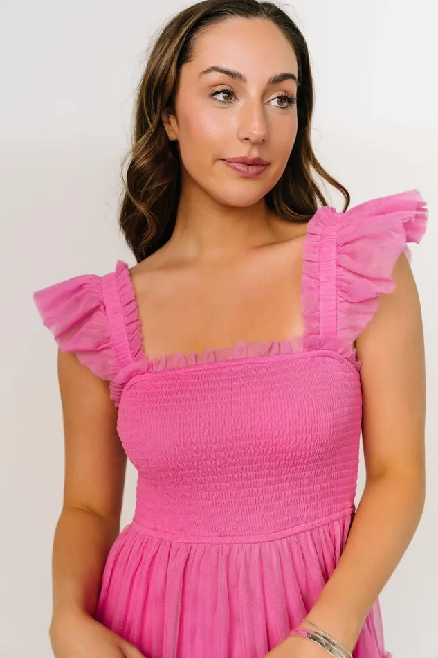 Baltic Born Midi Dresses Mindi Tulle Midi Dress Pink 8211 Women Baltic Born Midi Dresses Mindi Tulle Midi Dress Pink 8211 Women