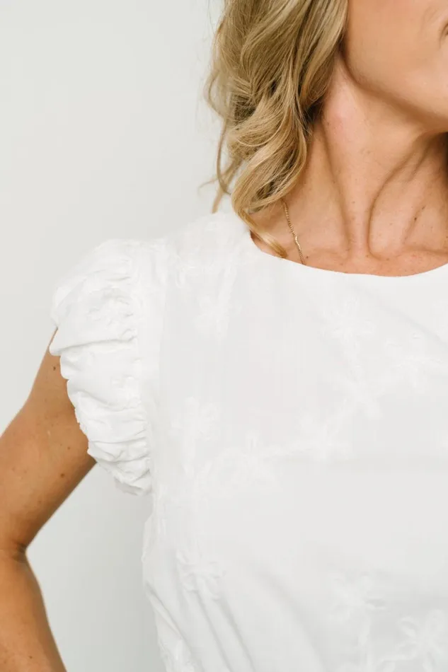 Baltic Born Midi Dresses Odetta Embossed Midi Dress Off White 8211 Women Baltic Born Midi Dresses Odetta Embossed Midi Dress Off White 8211 Women