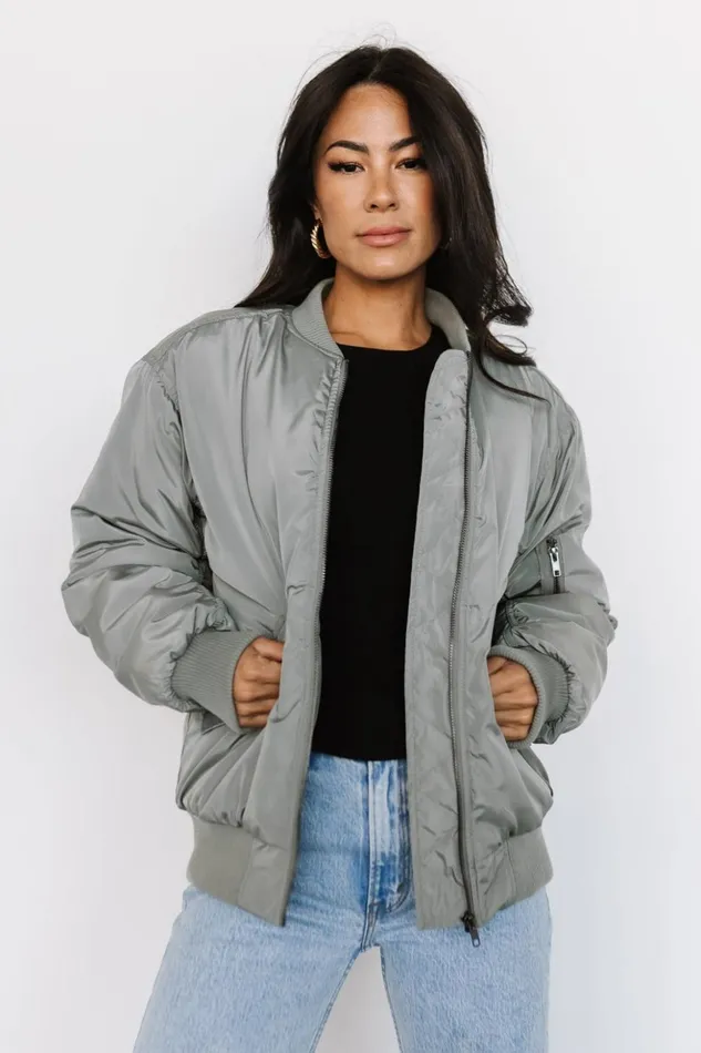 Baltic Born Outerwear Englewood Bomber Jacket Dark Sage 8211 Women Baltic Born Outerwear Englewood Bomber Jacket Dark Sage 8211 Women