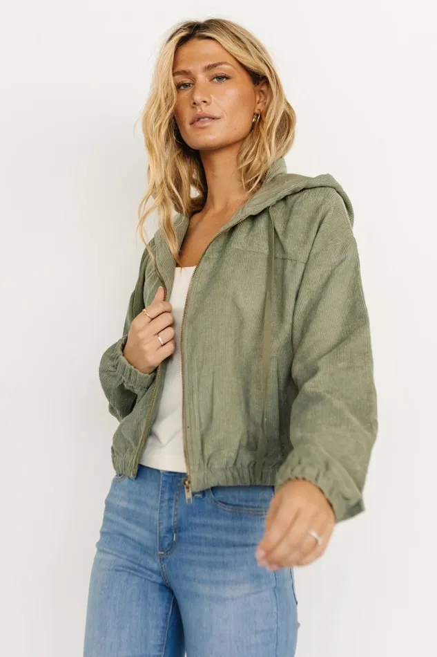 Baltic Born Outerwear Frankie Zip Jacket Dusty Olive 8211 Women Baltic Born Outerwear Frankie Zip Jacket Dusty Olive 8211 Women