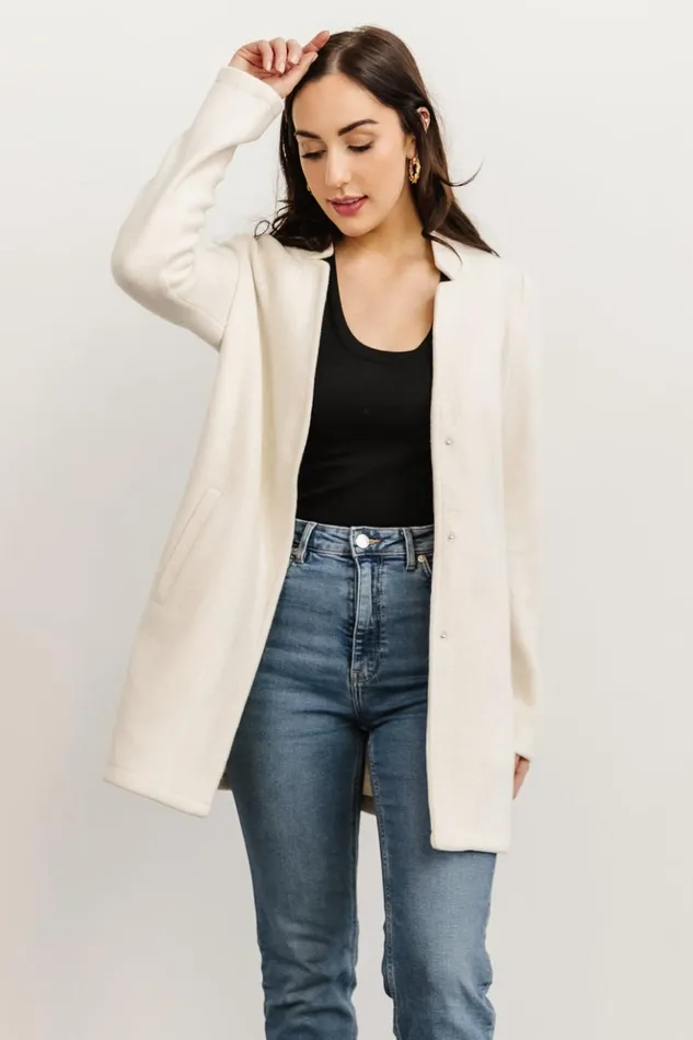 Baltic Born Outerwear Knoll Notch Jacket Ivory 8211 Women