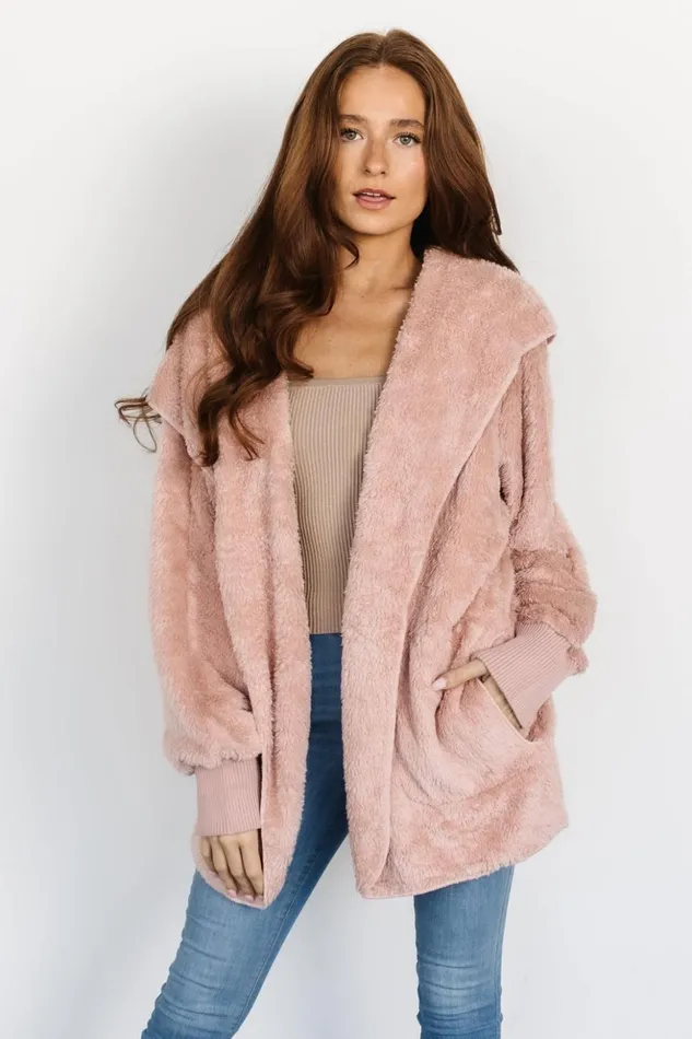 Baltic Born Outerwear Melrose Teddy Jacket Blush 8211 Women