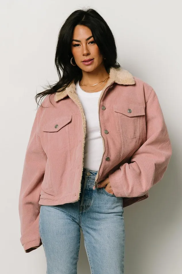 Baltic Born Outerwear Ridley Corduroy Jacket Pink 8211 Women