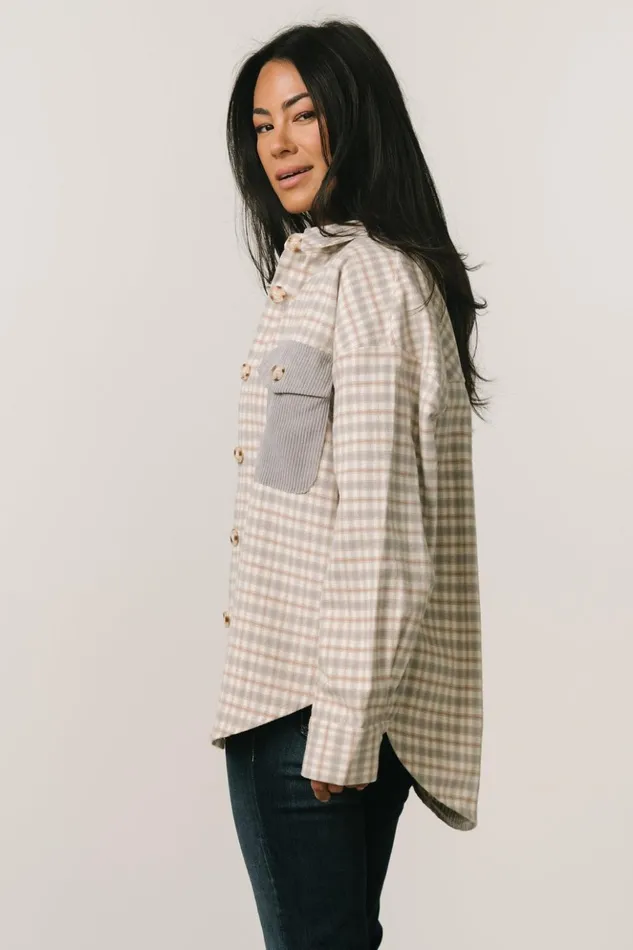 Baltic Born Outerwear Seeley Shacket Dusty Blue Multi 8211 Women Baltic Born Outerwear Seeley Shacket Dusty Blue Multi 8211 Women