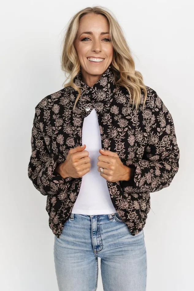 Baltic Born Outerwear Westland Puffer Jacket Black Taupe 8211 Women Baltic Born Outerwear Westland Puffer Jacket Black Taupe 8211 Women