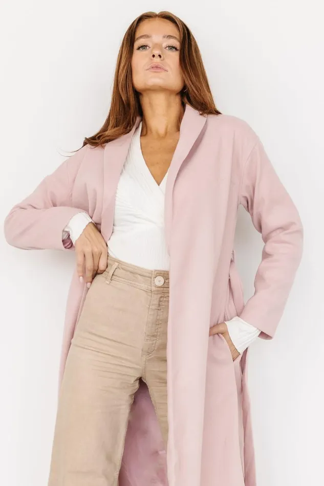 Baltic Born Outerwear Xavier Tie Coat Blush 8211 Women Baltic Born Outerwear Xavier Tie Coat Blush 8211 Women