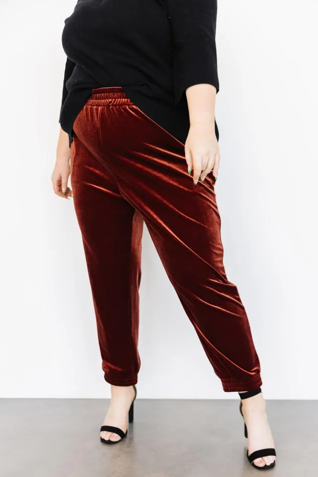 Baltic Born Pants Archie Velvet Jogger Pants Cinnamon 8211 Women Baltic Born Pants Archie Velvet Jogger Pants Cinnamon 8211 Women