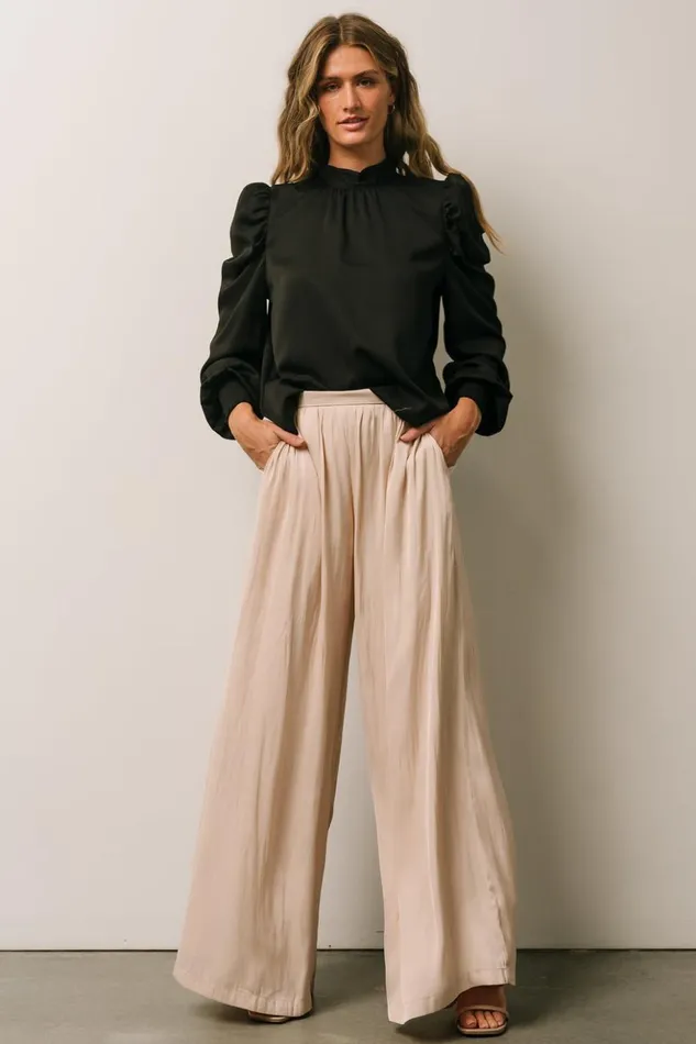 Baltic Born Pants Jayla Palazzo Satin Pant Champagne 8211 Women Baltic Born Pants Jayla Palazzo Satin Pant Champagne 8211 Women