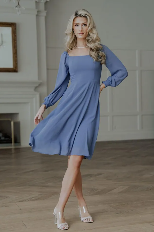 Baltic Born Short Dresses Elise Short Dress Whisper Blue 8211 Women Baltic Born Short Dresses Elise Short Dress Whisper Blue 8211 Women