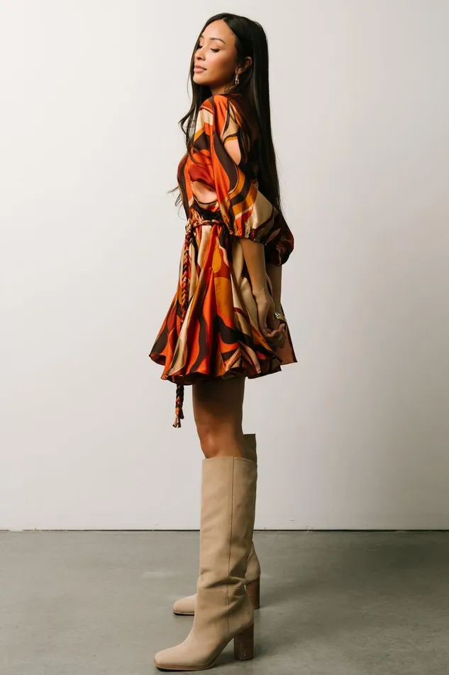 Baltic Born Short Dresses Esma Mini Dress Rust Multi 8211 Women Baltic Born Short Dresses Esma Mini Dress Rust Multi 8211 Women