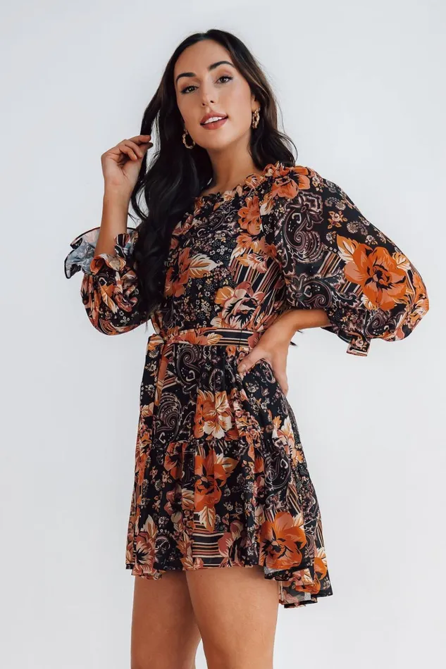 Baltic Born Short Dresses Mars Short Dress Black Multi Print 8211 Women Baltic Born Short Dresses Mars Short Dress Black Multi Print 8211 Women