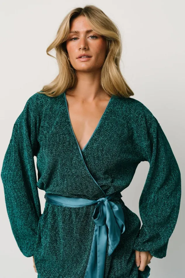 Baltic Born Short Dresses Packard Sparkle Mini Dress Dark Teal 8211 Women Baltic Born Short Dresses Packard Sparkle Mini Dress Dark Teal 8211 Women