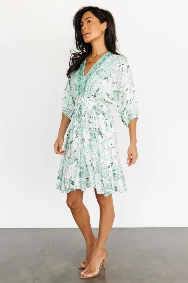 Baltic Born Short Dresses Wrenly Short Dress Green Multi Print 8211 Women Baltic Born Short Dresses Wrenly Short Dress Green Multi Print 8211 Women