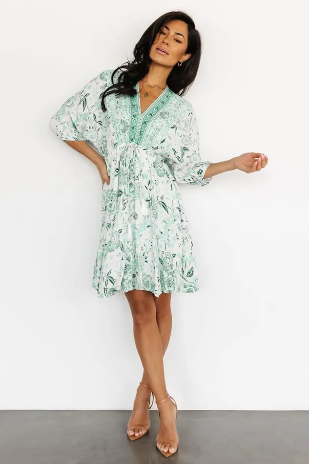 Baltic Born Short Dresses Wrenly Short Dress Green Multi Print 8211 Women Baltic Born Short Dresses Wrenly Short Dress Green Multi Print 8211 Women