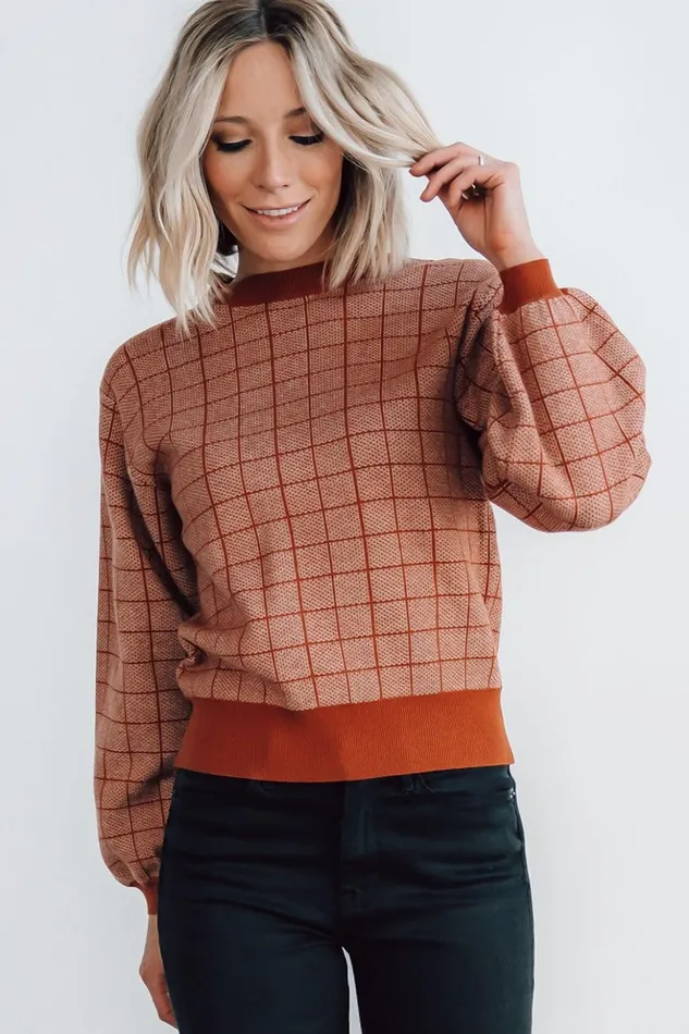 Baltic Born Sweaters Ryland Bubble Sleeve Sweater Rust 8211 Women Baltic Born Sweaters Ryland Bubble Sleeve Sweater Rust 8211 Women