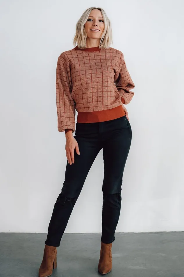 Baltic Born Sweaters Ryland Bubble Sleeve Sweater Rust 8211 Women Baltic Born Sweaters Ryland Bubble Sleeve Sweater Rust 8211 Women