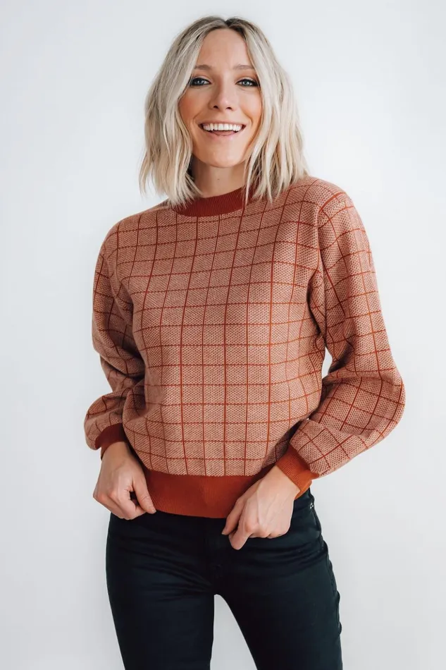 Baltic Born Sweaters Ryland Bubble Sleeve Sweater Rust 8211 Women Baltic Born Sweaters Ryland Bubble Sleeve Sweater Rust 8211 Women