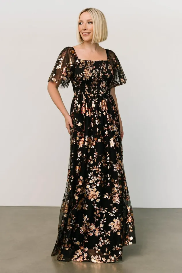 Baltic Born The Guest Edit Cassandra Tulle Maxi Dress Black Blossom 8211 Women Baltic Born The Guest Edit Cassandra Tulle Maxi Dress Black Blossom 8211 Women