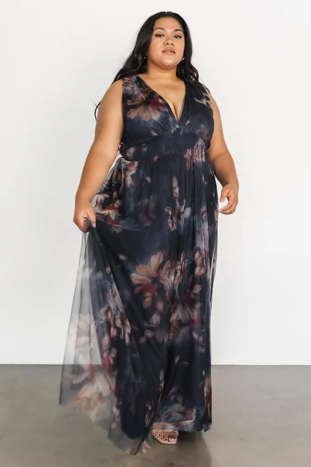 Baltic Born The Guest Edit Kamila Tulle Maxi Dress Dark Blue Floral 8211 Women Baltic Born The Guest Edit Kamila Tulle Maxi Dress Dark Blue Floral 8211 Women
