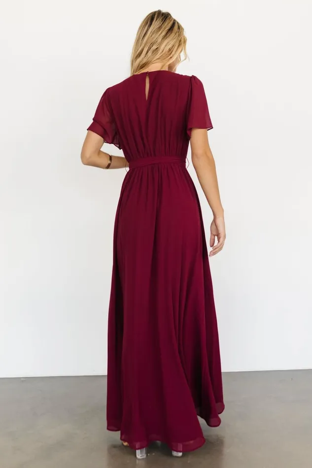 Baltic Born The Guest Edit Naomi Short Sleeve Maxi Dress Mulberry 8211 Women Baltic Born The Guest Edit Naomi Short Sleeve Maxi Dress Mulberry 8211 Women