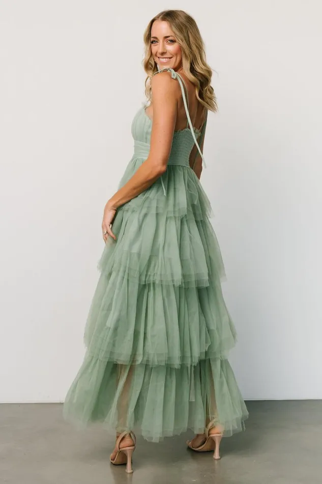 Baltic Born Tulle Styles Alora Tulle Tiered Maxi Dress Sage Green 8211 Women Baltic Born Tulle Styles Alora Tulle Tiered Maxi Dress Sage Green 8211 Women
