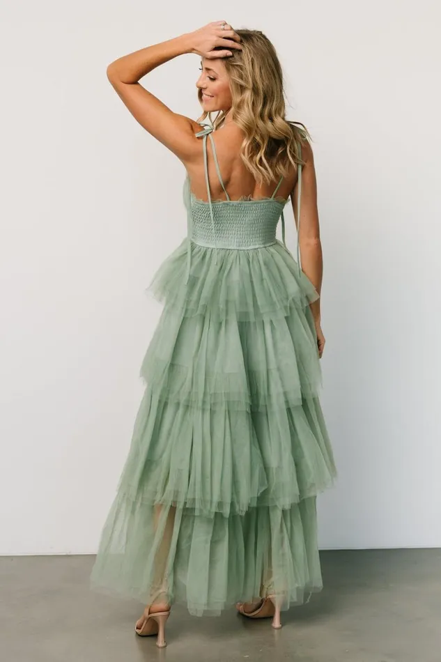 Baltic Born Tulle Styles Alora Tulle Tiered Maxi Dress Sage Green 8211 Women Baltic Born Tulle Styles Alora Tulle Tiered Maxi Dress Sage Green 8211 Women