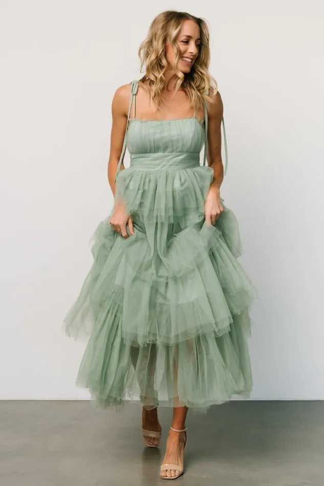 Baltic Born Tulle Styles Alora Tulle Tiered Maxi Dress Sage Green 8211 Women Baltic Born Tulle Styles Alora Tulle Tiered Maxi Dress Sage Green 8211 Women