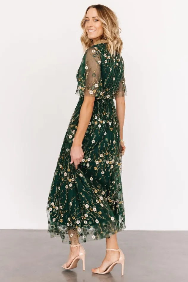 Baltic Born Tulle Styles Arabella Embroidered Tulle Maxi Dress Dark Green Floral 8211 Women Baltic Born Tulle Styles Arabella Embroidered Tulle Maxi Dress Dark Green Floral 8211 Women