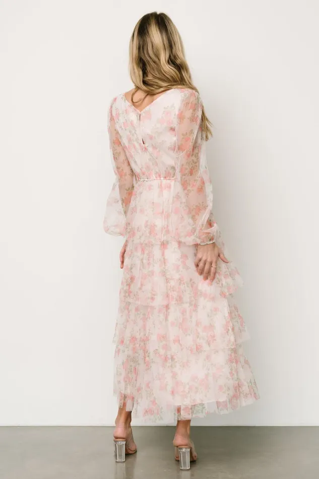 Baltic Born Tulle Styles Carolina Tulle Tiered Maxi Dress Blush Floral 8211 Women Baltic Born Tulle Styles Carolina Tulle Tiered Maxi Dress Blush Floral 8211 Women