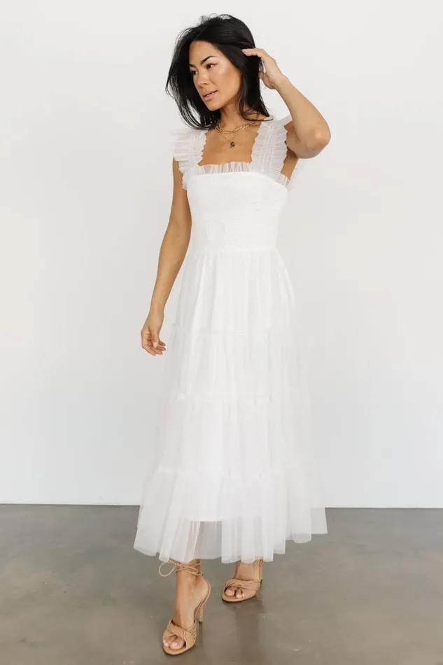 Baltic Born Tulle Styles Emma Smocked Tulle Dress Off White 8211 Women Baltic Born Tulle Styles Emma Smocked Tulle Dress Off White 8211 Women