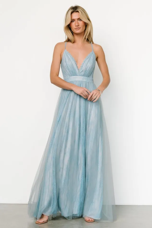 Baltic Born Tulle Styles Vasia Lace Tulle Maxi Dress Soft Blue 8211 Women Baltic Born Tulle Styles Vasia Lace Tulle Maxi Dress Soft Blue 8211 Women