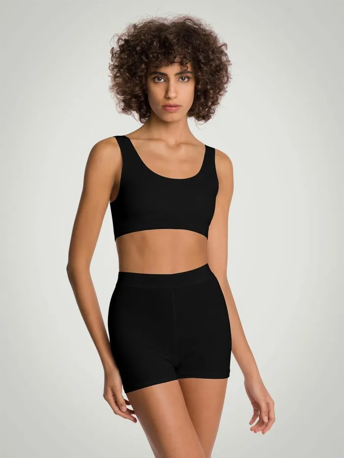 Beauty Cotton Biker Shorts Black Women Wolford Panties
