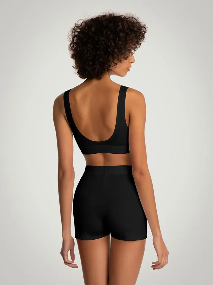 Beauty Cotton Biker Shorts Black Women Wolford Panties