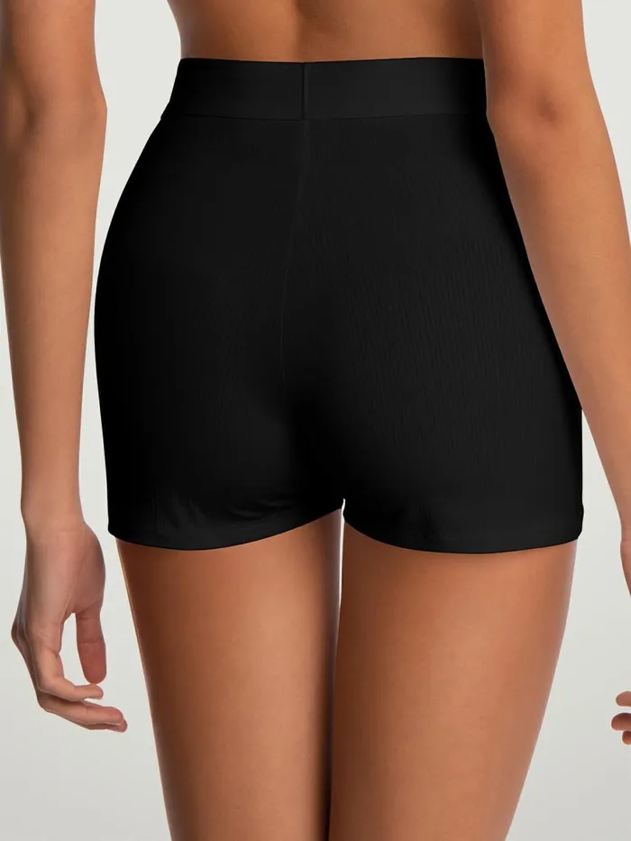 Beauty Cotton Biker Shorts Black Women Wolford Panties