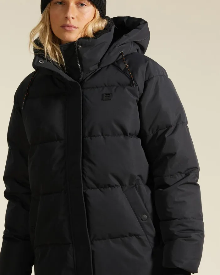 Billabong ADiv Artic Shores Hooded Puffer Jacket Black Women Jackets Billabong ADiv Artic Shores Hooded Puffer Jacket Black Women Jackets