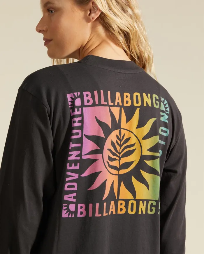 Billabong ADiv Long Sleeve TShirt Off Black 1 Women Graphic Tees and Tanks Billabong ADiv Long Sleeve TShirt Off Black 1 Women Graphic Tees and Tanks
