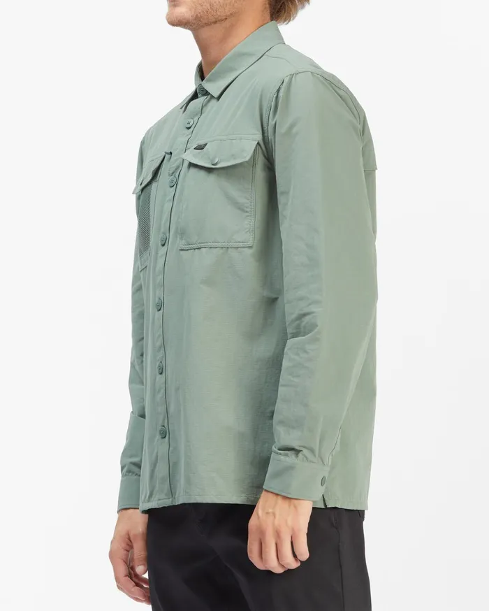 Billabong ADiv Otis Surftrek UPF 50 Long Sleeve Shirt Surplus Men Shirts Billabong ADiv Otis Surftrek UPF 50 Long Sleeve Shirt Surplus Men Shirts