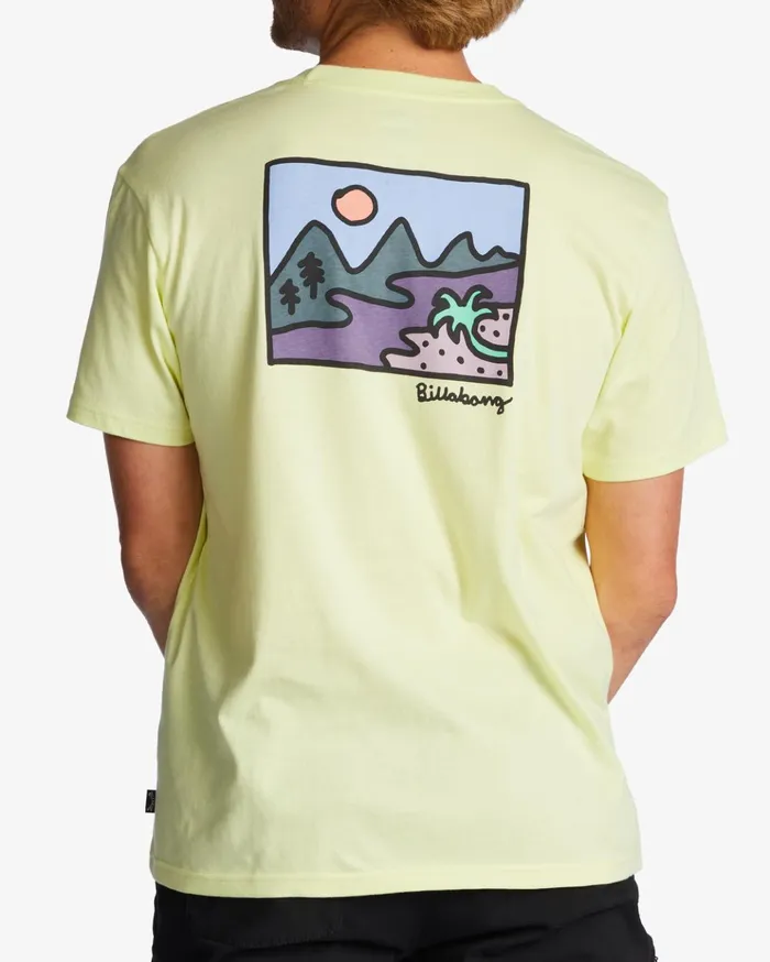 Billabong ADiv Shine Short Sleeve TShirt Light Lime Men TShirts Billabong ADiv Shine Short Sleeve TShirt Light Lime Men TShirts