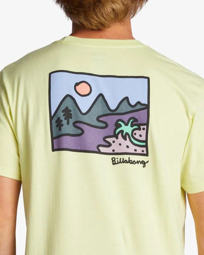 Billabong ADiv Shine Short Sleeve TShirt Light Lime Men TShirts Billabong ADiv Shine Short Sleeve TShirt Light Lime Men TShirts